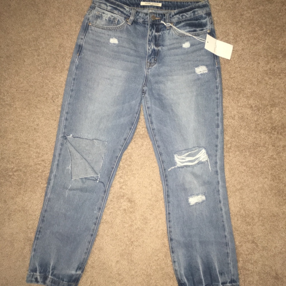 High Rise, Ripped Mash Potatoes Denim Jeans